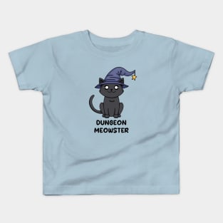 Dungeon Meowster | Tabletop Gamer Black Cat Kids T-Shirt